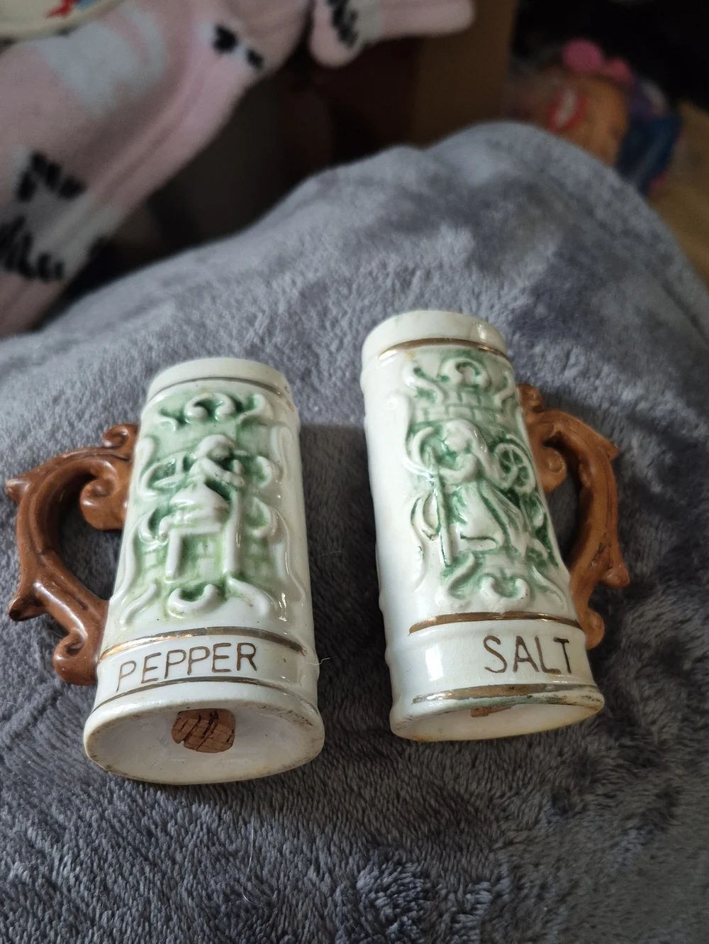 Vintage Beer Stein Salt & Pepper Shakers Made In Japan